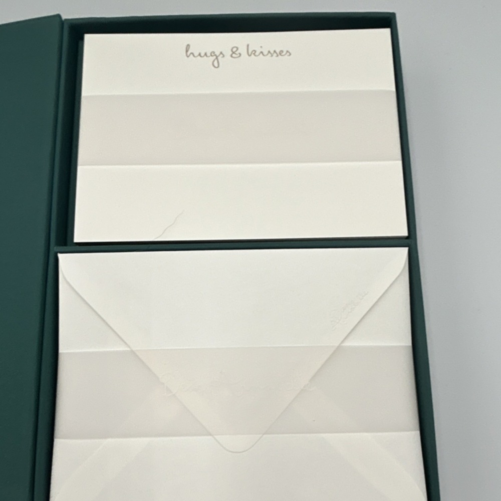 Dear Annabelle Notecards Set of 10 Gold & White for various occasions w envelope